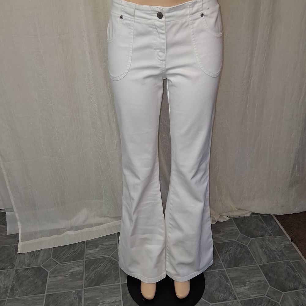 Per Una White Denim Trousers Pants Women Size 12